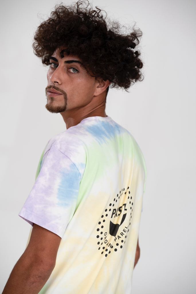 ORGANIC UNISEX T-SHIRT TIE DYE PASTEL COLORS